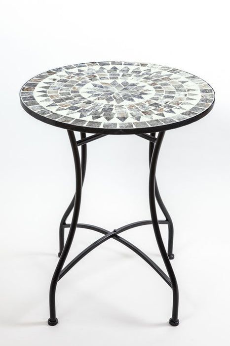 Table mosaïque ronde multicolore 60 cm