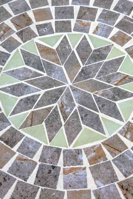 Table mosaïque ronde multicolore 60 cm