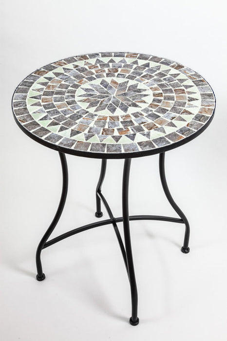 Table mosaïque ronde multicolore 60 cm