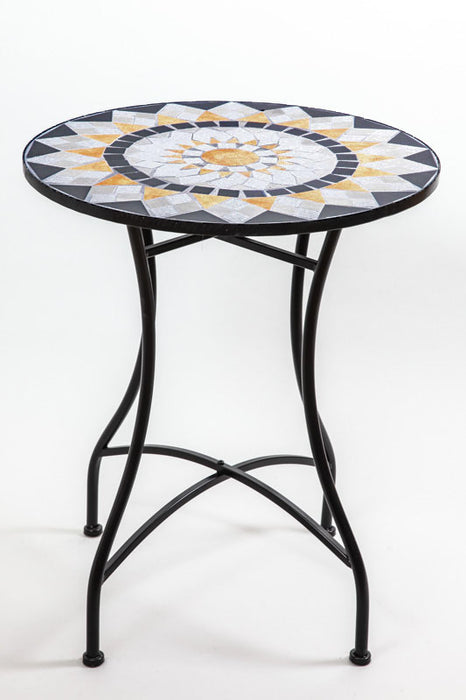 Table mosaïque ronde multicolore 60 cm