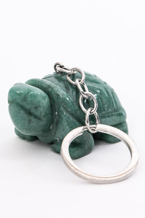 Keyring turtle green jade