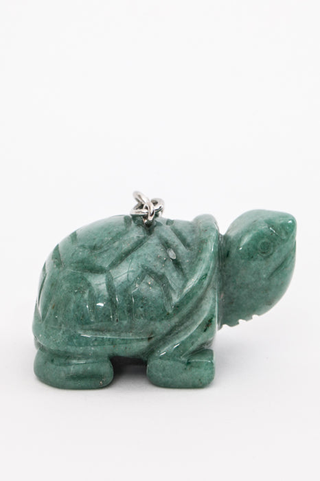 Keyring turtle green jade