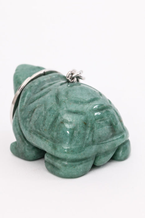 Keyring turtle green jade