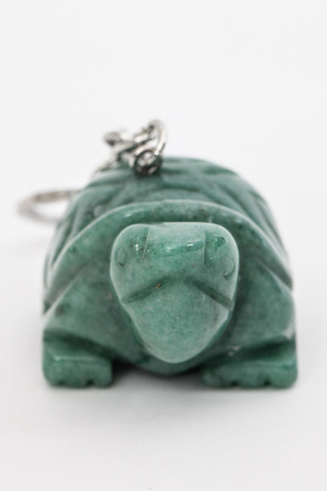 Keyring turtle green jade