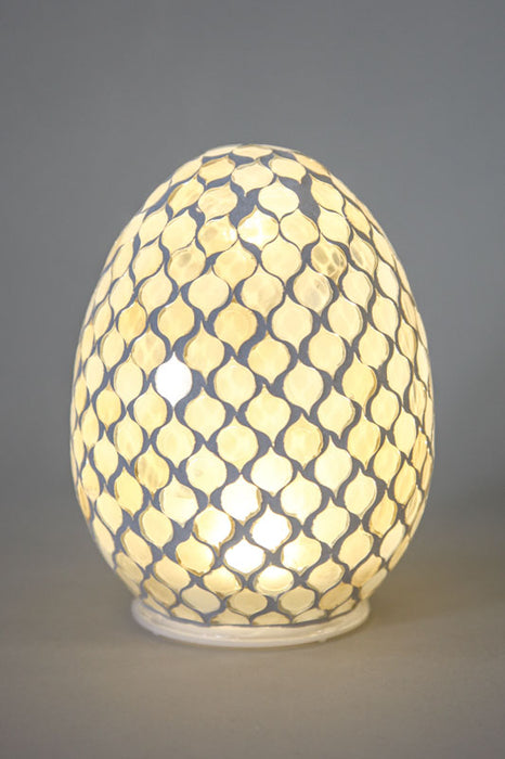 LED lamp oval white/cream 12x15 cm