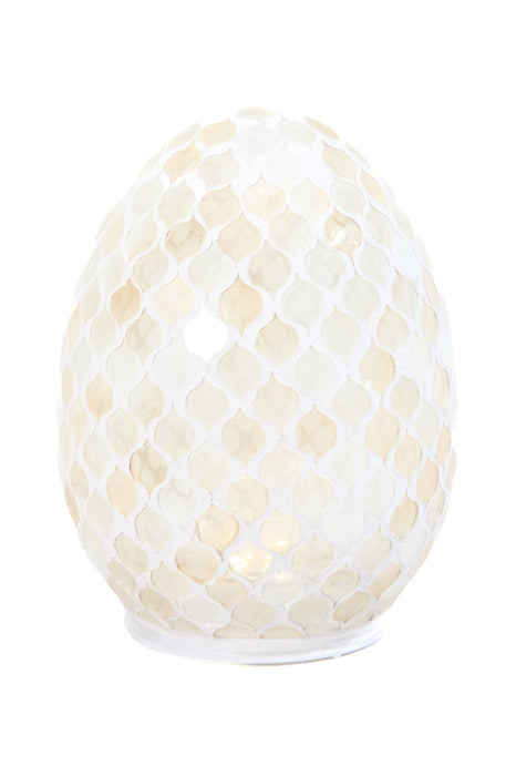 LED lamp oval white/cream 12x15 cm