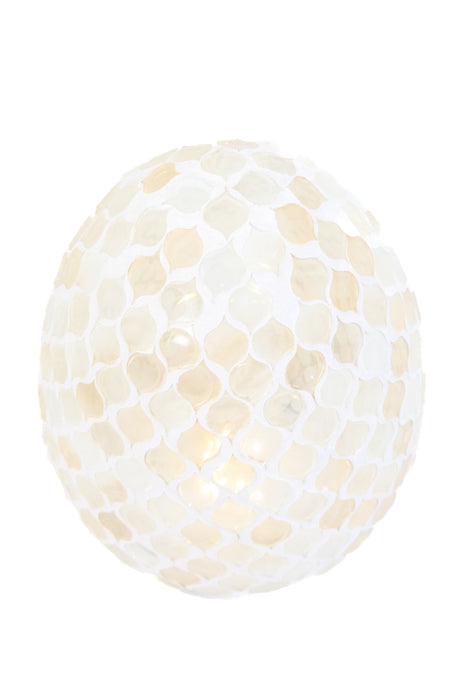 LED lamp oval white/cream 12x15 cm