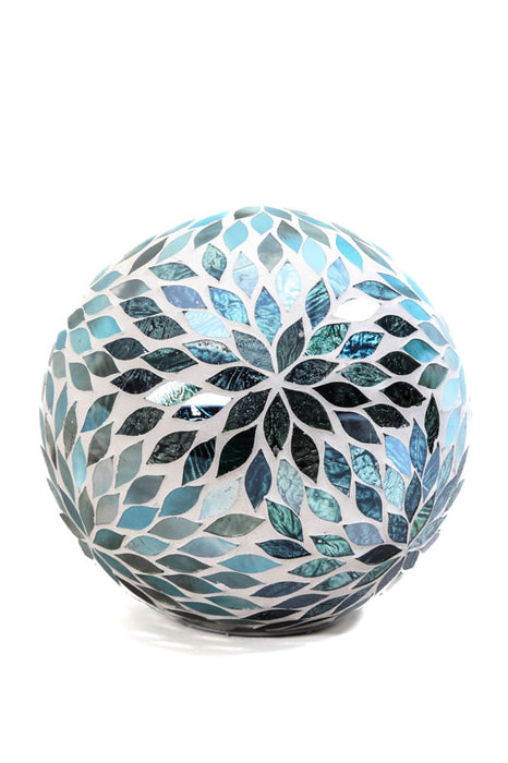 LED lamp round flower blue/green 20x20 cm