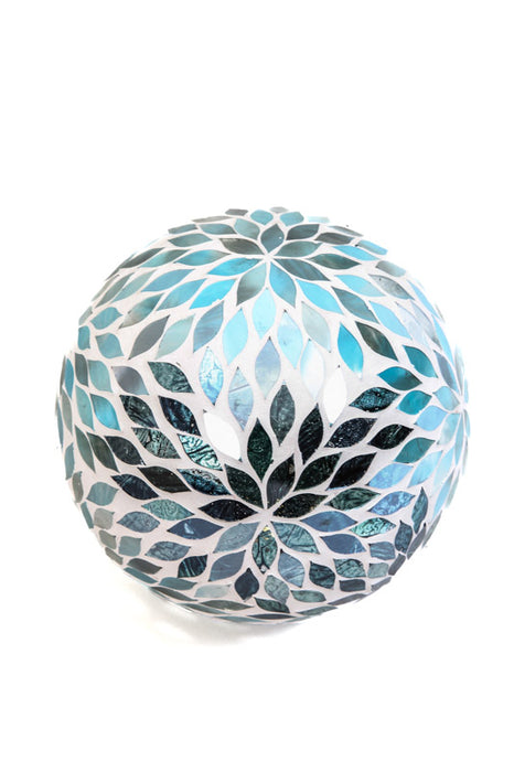 LED lamp round flower blue/green 20x20 cm