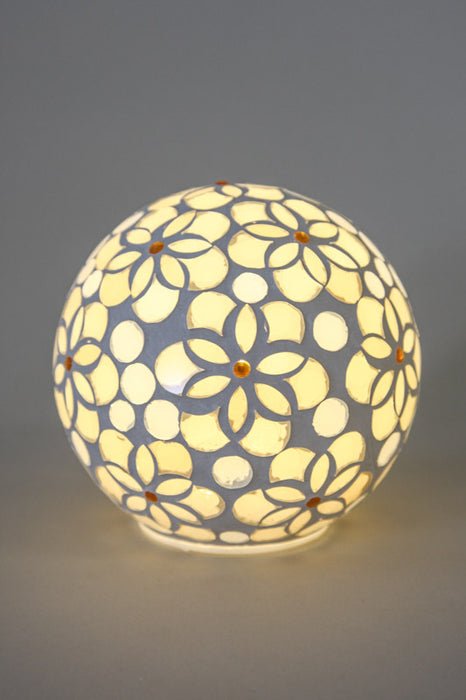 LED lamp round white/cream 15x15 cm