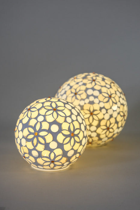 LED lamp round white/cream 15x15 cm