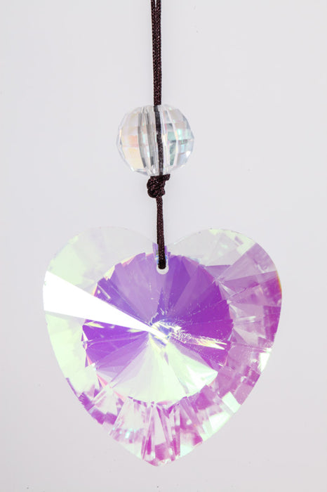 Hanging glass decoration heart