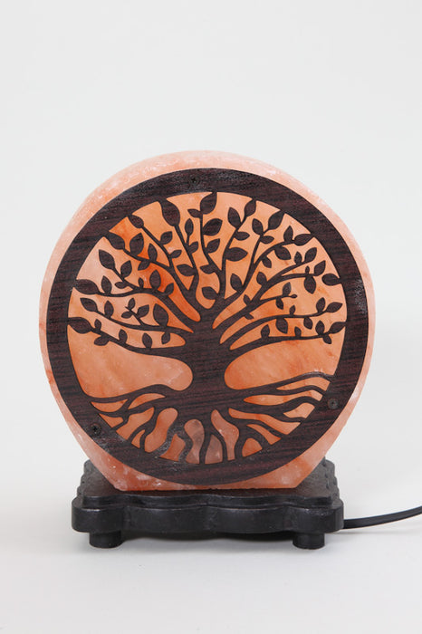 Salt stone lamp tree of life 3D