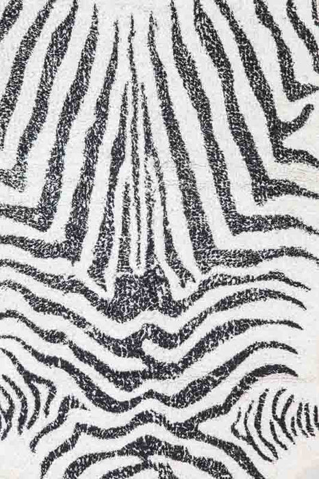 Carpet cotton zebra white/black 100x120 cm