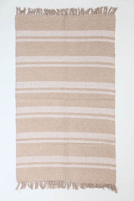 Carpet cotton beige/light brown 90x150 cm