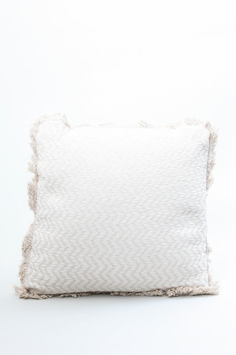 Decorative cushion cotton natural patterned 40x40 cm