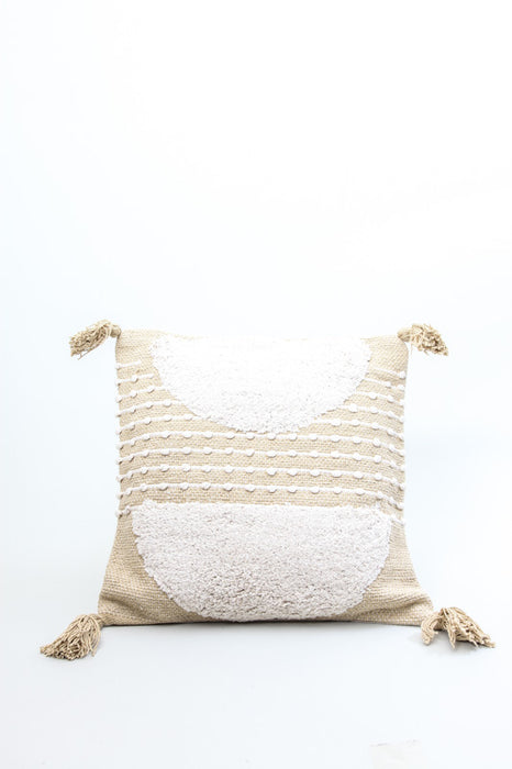 Decorative cushion cotton natural patterned 40x40 cm