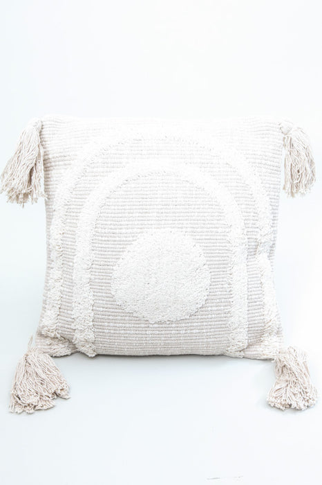 Decorative cushion cotton natural patterned 40x40 cm