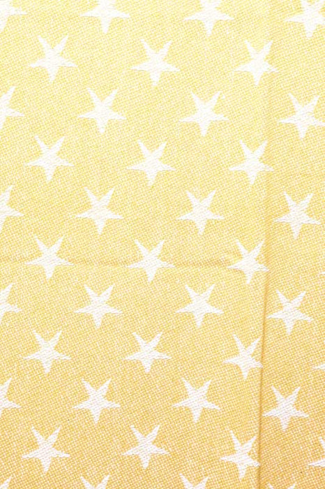 Blanket cotton stars mustard/white 125 x 150 cm