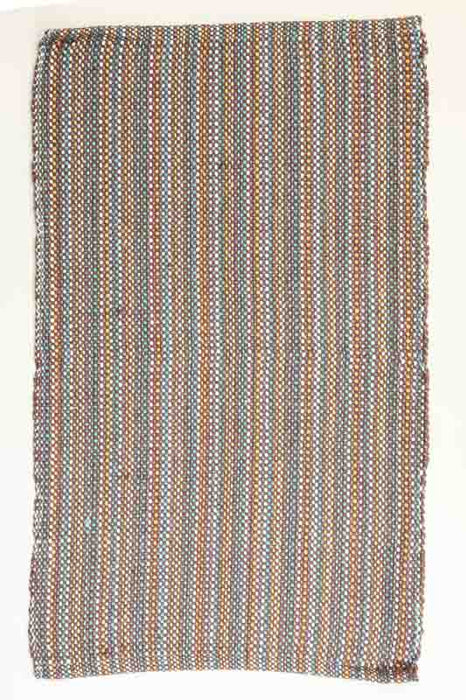 Carpet cotton brown/multicolor/yellow/green 45 x 85 cm