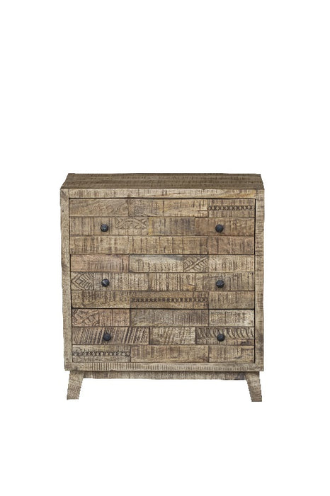 Commode en bois de manguier avec 3 tiroirs 75x40x82 cm