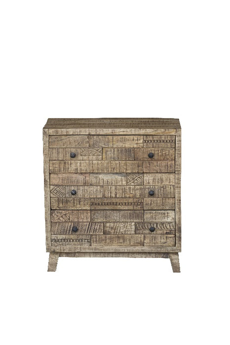 Commode en bois de manguier avec 3 tiroirs 75x40x82 cm