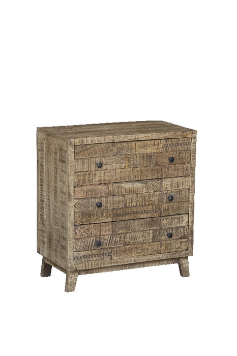 Commode en bois de manguier avec 3 tiroirs 75x40x82 cm