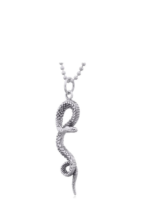 Pendentif serpent en argent