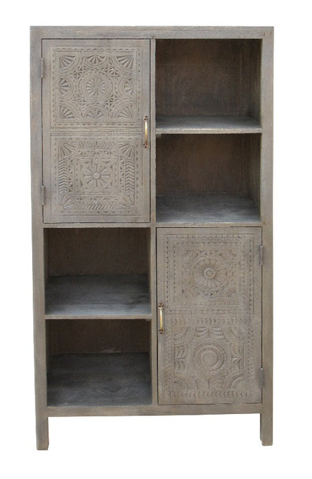 Cabinet mango wood black 77 x 40 x 150 cm