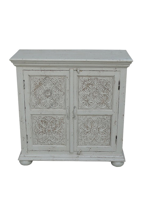 Sideboard mango wood white washed 90 x 40 x 90 cm