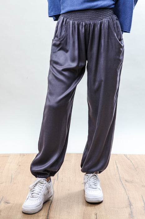 Trousers viscose dark grey