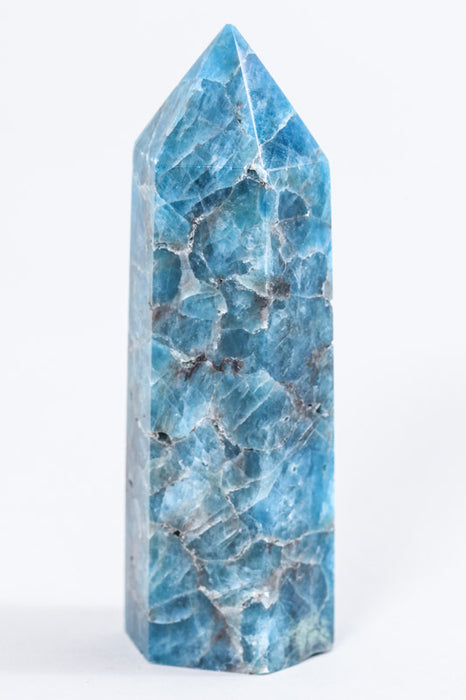 Gemstone point blue apatite