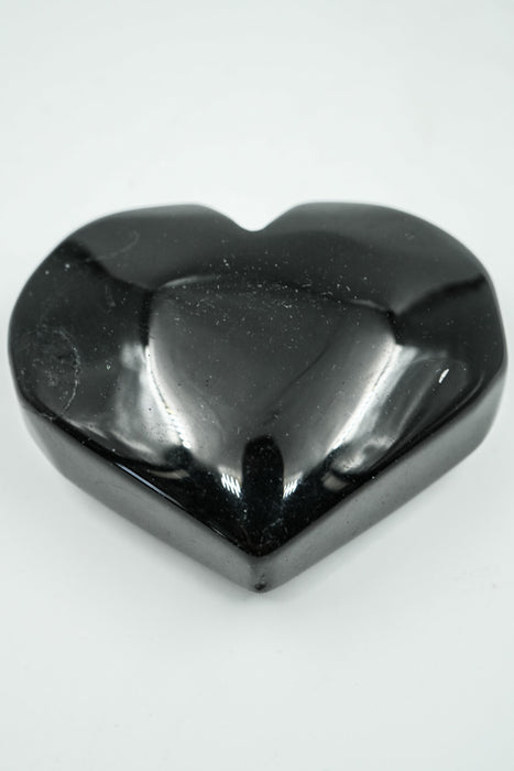 Lucky stone heart black obsidian