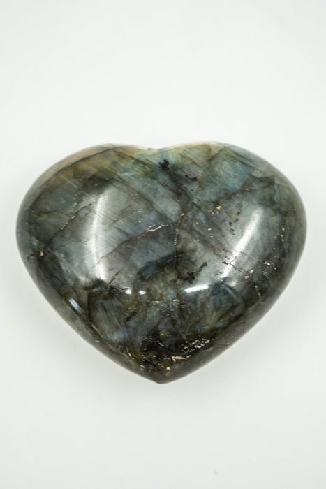 Pierre porte-bonheur en forme de cœur en labradorite