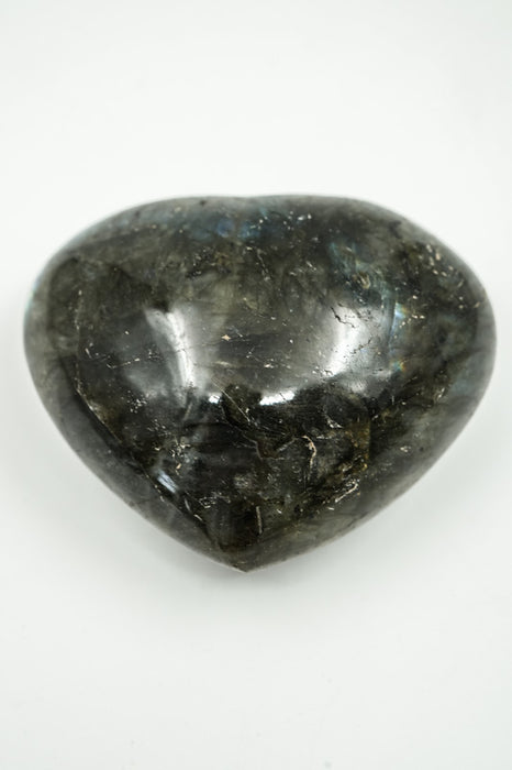 Pierre porte-bonheur en forme de cœur en labradorite