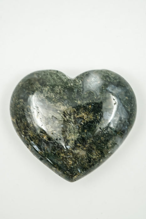 Lucky stone heart moss agate