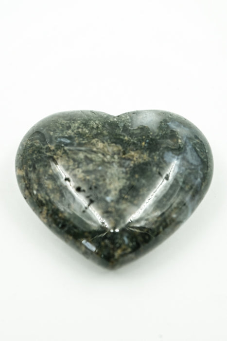 Lucky stone heart moss agate