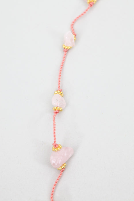 Collier ras du cou vieux rose