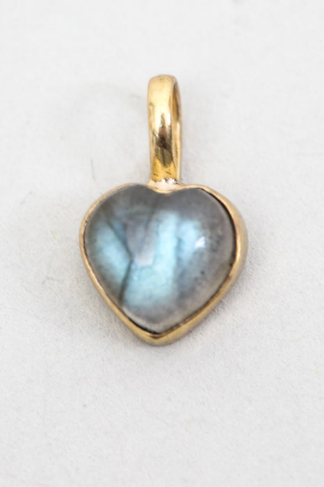 Pendentif laiton plaqué or labradorite