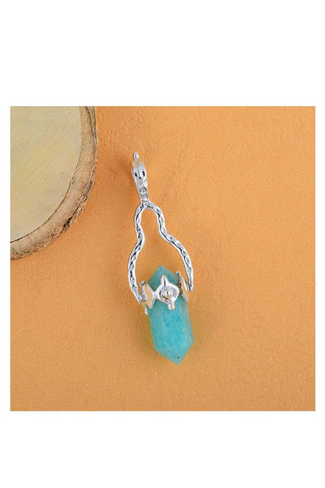 Pendentif en argent amazonite