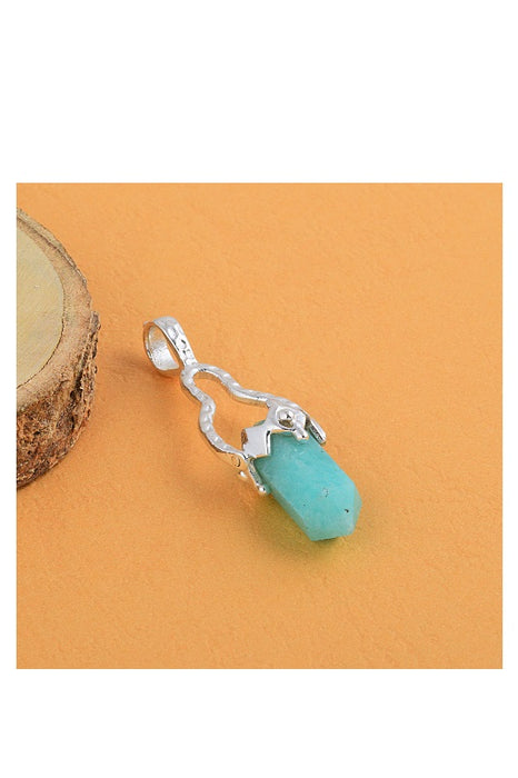 Pendentif en argent amazonite