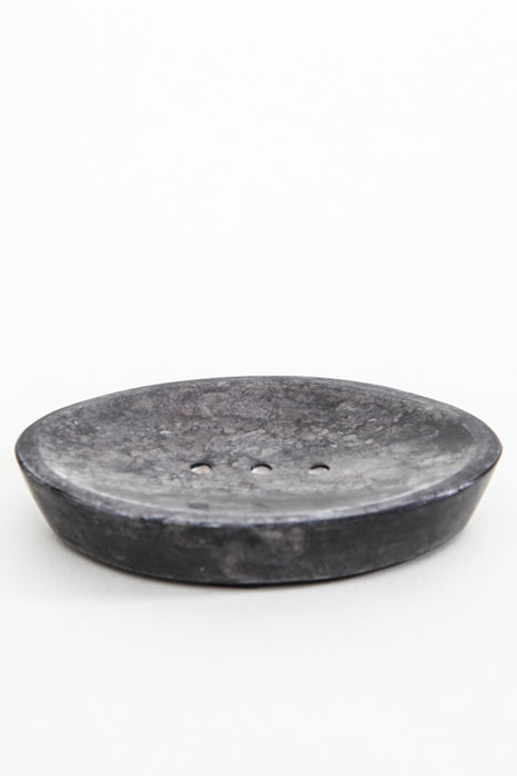 Soap dish marble dark grey