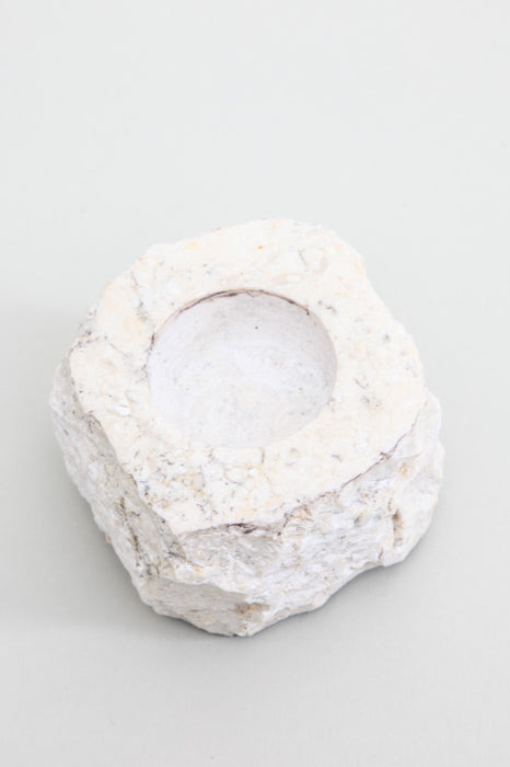 Tealight marble white 7 x 7 x 5 cm