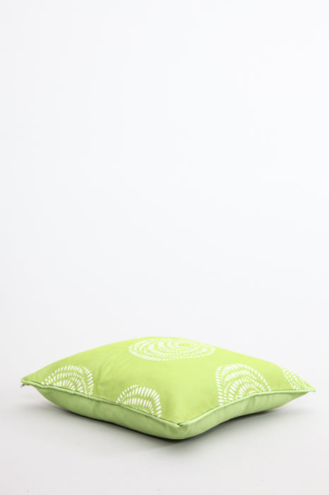 Housse de coussin 40 x 40 cm vert/blanc