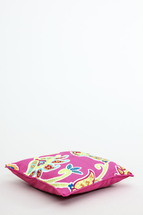 Housse de coussin 40 x 40 cm rose/multicolore