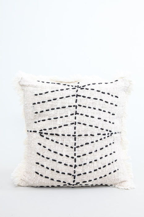 Housse de coussin 40 x 40 cm beige/noir