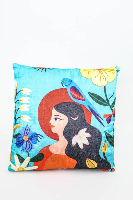 Decorative cushion viscose woman 45 x 45 cm