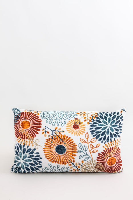 Decorative cushion cotton/velvet patterned 35 x 60 cm