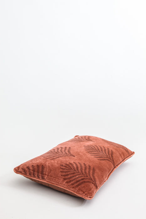 Decorative cushion cotton/velvet patterned 35 x 60 cm