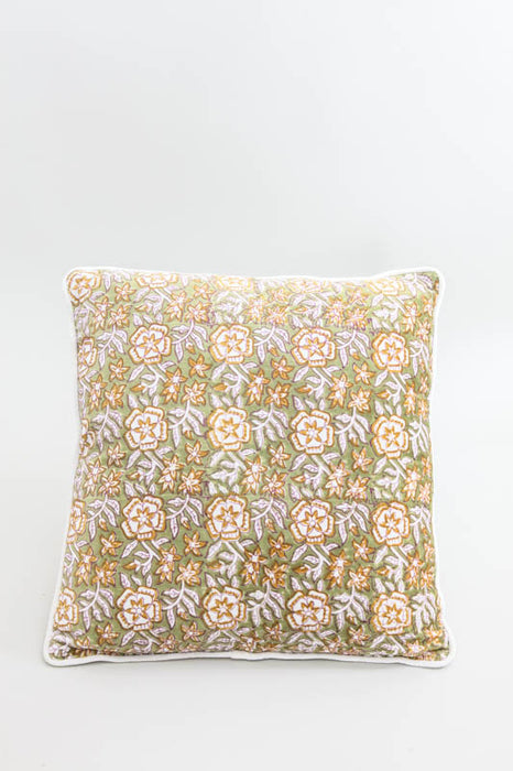 Decorative cushion cotton/velvet patterned 45 x 45 cm